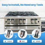 5-Pack Gas Stove Knob Locks for Toddler Safety, Durable Design Knob Safety Covers, Child Proof Oven Knob Locks, Prevent Accidental Touch(Black) - Image 4