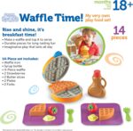 Learning Resources New Sprouts Waffle Time - Breakfast Pretend Play Food Kitchen Toys, Montessori Educational Game, Fine Motor Skills, Gifts for Boys and Girls - Image 8
