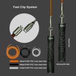 Weighted Jump Rope for Men Women -Interchangeable 1/5lb 1/4lb 1/2lb Heavy jump ropes - 360 Degree Spin - Length Adjustable,Ergonomics Leather Grip Skipping Rope for Fitness Weight Loss & More - Image 4