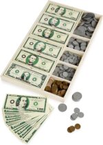 Melissa & Doug Play Money Set - Educational Toy with Paper Bills and Plastic Coins (50 of Each Denomination) and Wooden Cash Drawer for Storage - Image 5