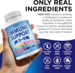 NEW AGE 8 in 1 Immune Support Booster Supplement with Echinacea, Vitamin C and Zinc 50mg, Vitamin D 5000 IU, Turmeric Curcumin & Ginger, B6, Elderberry 60 Count (Pack of 1) - Image 7