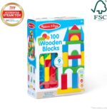Melissa & Doug Wooden Building Blocks, 100-Piece Set of Sorting & Stacking Toys in 4 Colors and 9 Shapes, Classic Toddler Toys for Girls & Boys Ages 2+ - FSC Certified - Image 4