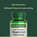 Nature’s Bounty High Absorption Magnesium Glycinate 240 mg for Supporting Muscle Relaxation and Bone, Heart & Nerve Health – Non-GMO, Gluten-Free, Vegetarian, 120 Count/60 Servings - Image 4