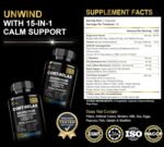 Super Calm Cortisol Supplement with Magnesium Glycinate, Ashwagandha KSM-66, L-Theanine, Phosphatidylserine, Ginkgo Biloba & Lions Mane for Calm, Focus, Mental Clarity, Relaxation, Sleep, Energy - Image 4