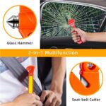 Safety Hammer, 10 Pack Car Emergency Escape Tool Car Window Breaker and Seat Belt Cutter with Light Reflective Tape for Family Car Life Saving Survival Kit - Image 5