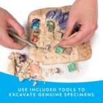 NATIONAL GEOGRAPHIC Mega Gemstone Dig Kit – Dig Up 15 Real Gemstones and Crystals, Science Kit for Kids, Gem Digging Kit, Gift for Girls and Boys, Mining Kit, Rock Collection - Image 4