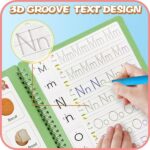 Magic Practice Copybook, Reusable Writing Practice Book, for Preschool Kids Age 3-8 ​Calligraphy 9.44in×6.29in(5 Books with Pens) - Image 6