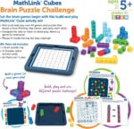 Learning Resources MathLink® Cubes Brain Puzzle Challenge, 80 Pieces, Ages 5+, Linking Cubes, Connecting Cubes, Math Manipulative, Counting Cube - Image 6