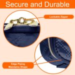 Medium Pill Bottle Organizer, Medicine Bag, Case, Carrier for Medications, Vitamins, and Medical Supplies - Travel Medicine Organizer Home Storage Med Bag - Ultrasonic Navy (Without Lock) - Image 6