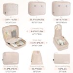 BAGAIL 8 Set Packing Cubes Luggage Packing Organizers for Travel Accessories-Cream - Image 3