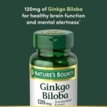 Nature's Bounty Ginkgo Biloba Capsules 120mg, Memory Support Supplement, Supports Brain Function and Mental Alertness, 100 Capsules - Image 4