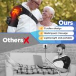 Cordless Portable Shoulder Heating Pad & Massager, Heating Vibration Shoulder Wrap, Shoulder Brace for Pain Relief, Rotator Cuff Support for Men & Women, Black - Image 6