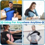 Cordless Portable Shoulder Heating Pad & Massager, Heating Vibration Shoulder Wrap, Shoulder Brace for Pain Relief, Rotator Cuff Support for Men & Women, Black - Image 7