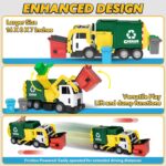 JOYIN Large Friction Powered Garbage Truck Toy Set, Includes Dumpster, Trash Bins, and Learning Cards for Kids, Boy Toys Birthday Gift for Boys Girls Kids Toddler Gift for Christmas - Image 4