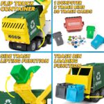JOYIN Large Friction Powered Garbage Truck Toy Set, Includes Dumpster, Trash Bins, and Learning Cards for Kids, Boy Toys Birthday Gift for Boys Girls Kids Toddler Gift for Christmas - Image 5
