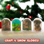 READY 2 LEARN Christmas Crafts - Design Your Own Snow Globes - Set of 4 - Christmas Snow Globes for Kids - Customizable Christmas Decorations for Home - Image 3