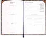Travel Journal with Guided Pages, 6" x 9" Adventure Notebook with Prompts, Lotus Montage Roasted Pecan - Image 4