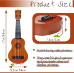 Kids Toy Ukulele Guitar,17 Inch Classical Guitar Musical Toy,4 Strings Guitar Ukulele Educational Learning Toy for Toddlers and Preschoolers - Image 3