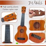 Kids Toy Ukulele Guitar,17 Inch Classical Guitar Musical Toy,4 Strings Guitar Ukulele Educational Learning Toy for Toddlers and Preschoolers - Image 4