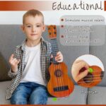 Kids Toy Ukulele Guitar,17 Inch Classical Guitar Musical Toy,4 Strings Guitar Ukulele Educational Learning Toy for Toddlers and Preschoolers - Image 5