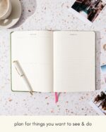 Kunitsa Co. Travel Journal - Guided Notebook for Travelers to Plan & Reflect on Vacations & Trips. Keepsake Travel Gift, Basil Green - Image 4