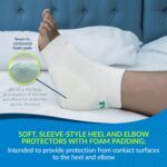 TIDI 6224M Posey Heel and Elbow Protectors with Foam Pads ― Medium ― White ― One Pair of Heel and Elbow Protectors for Protection Against Abrasions ― Home Healthcare ― Medical Supplies - Image 3