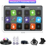 FWFX Dance Mat for TV Games - Wireless Musical Electronic Dance Pad for Kids & Adults, 2-Player Indoor Active Exercise Game for Family Parties, Birthday for Boys and Girls - Image 8