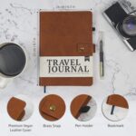 Travel Journal with Prompts - Vegan Leather Adventure Essential - Page-A-Day Travel Journal for Women Men Nonbinary - A5 Daily Diary & Traveler Notebook - Gift - Present - Image 4