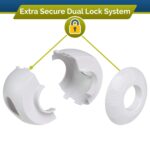 Child Safety Door Knob Cover (4 Pack) Hard-to-Remove Dual-Lock Door Handle Covers for Kids - Reusable Baby Proof Door Knob Locks - Installs Easily, No Tools Needed (White) - Image 8