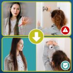Child Safety Door Knob Cover (4 Pack) Hard-to-Remove Dual-Lock Door Handle Covers for Kids - Reusable Baby Proof Door Knob Locks - Installs Easily, No Tools Needed (White) - Image 9