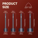 Leather V Shape Cutter Punch,4 PCS 20/25/30/35mm Leather Precision Cutting Tool for Belts, Crafts, DIY Leatherworking – Durable Stainless Steel Punch Set - Image 3