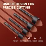 Leather V Shape Cutter Punch,4 PCS 20/25/30/35mm Leather Precision Cutting Tool for Belts, Crafts, DIY Leatherworking – Durable Stainless Steel Punch Set - Image 4
