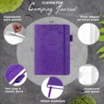 Clever Fox Camping Journal – Camper Log Book & RV Trip Planner – Outdoor Camp Journal & Adventure Travel Notebook – 12 Trips Total, 8 Pages per Trip – Hardcover, A5 Size (Purple) - Image 3