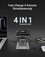 100W USB C Charger Block, 4-Port GaN and Ultra-Compact Wall Adapter, for MacBook, iPhone 17/16 Series, Samsung Galaxy, Pixel, and More - Image 3