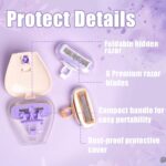 Travel Razor for Women, Pink Disposable Travel Razor Kit Sensitive Skin Razors for Women Business Travels Vacation Essentials - Image 4