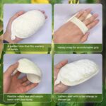 3pcs Shower Loofah Bath Sponge - Loofah Exfoliating Body Scrubber, Natural Loofah Exfoliating Sponge for Deep Exfoliating, Travel Essentials with Size - Image 4