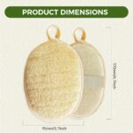 3pcs Shower Loofah Bath Sponge - Loofah Exfoliating Body Scrubber, Natural Loofah Exfoliating Sponge for Deep Exfoliating, Travel Essentials with Size - Image 6