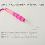 Beaded Bamboo-Segment Jump Rope - Durable PVC Skipping Rope with Anti-Slip Handle, Tangle-Free Design & Adjustable Length for Beginners - Image 5