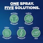 Downy Wrinkle Releaser Spray All In One Wrinkle Release Spray Travel Size, Odor Eliminator, Static Remover Fabric Refresher & Ironing Aid for Clothes 3 Fl Oz (Pack of 2), Crisp Linen Scent - Image 5