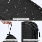 FYY Travel Cable Organizer Pouch Electronic Accessories Carry Case Portable Waterproof Double Layers All-in-One Storage Bag for Cord, Charger, Phone, Earphone Black - Image 5