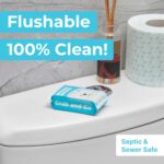 Impossibly Compact Travel Flushable Wipes - 99.5% Water and Aloe - Safe for Sensitive Skin, Hypoallergenic & Unscented - Travel Essentials for Adults, Kids & Baby Care - 8 Pack Total 48 Wipes - Image 4