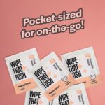 MightyGood. Wipe That Tush On-The-Go Flushable Wipes - 1 pack, 30 individually Wrapped Wipes, Fragrance Free - Extra Large & Soft - Hypoallergenic & Fragrance Free With Aloe & Vitamin E - Plant-Based - Image 4