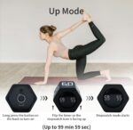 Productivity Timer Flip Gravity Sensor Cube Timer Countdown & Countup,Mute & Vibrate & Sound，1/5/10/30/60min & Custom Timing, Perfect for ADHD,Work,Learning,Kitchen Cooking (1, Black Hexagon) - Image 5