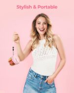 Cute Pill Dispenser with 7 Large Compartments, Portable Pill Bottle Organizer with Wide Opening for Easy Use, Anti-Mix Pill Organizer for Travel, BPA-Free Pill Container, Pink - Image 4