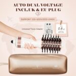 Travel Blow Dryer Brush in one, Dual Voltage 110V-240V Mini Hot Air Brush, Hair Trends Nano Titanium 2 Inch One Step Hair Dryer and Styler Volumizer Oval Shape - Image 3