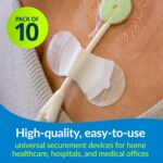 TIDI 3300M-10PK Grip-Lok Medium Securement Device ― Pack of 10 ― Catheter Stabilization Device ― White ― Low-Profile Design for Comfort― Home Healthcare ― FSA Eligible Medical Supplies - Image 3