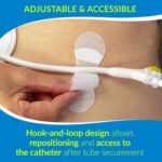 TIDI 3300M-10PK Grip-Lok Medium Securement Device ― Pack of 10 ― Catheter Stabilization Device ― White ― Low-Profile Design for Comfort― Home Healthcare ― FSA Eligible Medical Supplies - Image 5