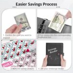 Sooez 100 Envelope Money Saving Challenge Book with 100 Pocket Pre-Numbered & Reusable Laminated Tracker, Money Saving Binder 100 Pocket Pre-Numbered,Money Book, Cool Christmas Gifts - Image 6