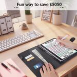 Sooez 100 Envelope Money Saving Challenge Book with 100 Pocket Pre-Numbered & Reusable Laminated Tracker, Money Saving Binder 100 Pocket Pre-Numbered,Money Book, Cool Christmas Gifts - Image 9