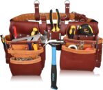 Premium Heavy Duty Grain Leather Tool Belt | Carpenter Tool Pouch for Handyman | Leather Tool Pouch | Tool Belts for Construction | Drywall | Framers | Electrician - Image 3